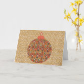 kerstfeestdag met rolstijl kaart (Gele Bloem)