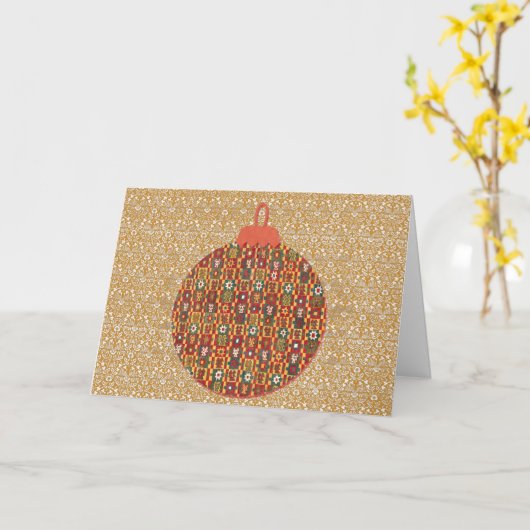 kerstfeestdag met rolstijl kaart (Gele Bloem)