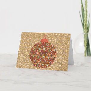 kerstfeestdag met rolstijl kaart
