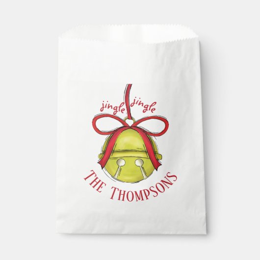 kerstfeestdag met witte tanden bedankzakje (Voorkant)