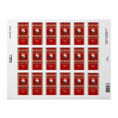 Kerstfeestdag Miniatuur Snoep staafdeksels Lab Etiket (Full Sheet)