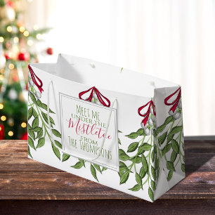 Kerstfeestdag Mistletoe Merry Whimsical Cute Groot Cadeauzakje