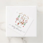 Kerstfeestdag mobiel Baby shower Bedankjes Labels (In situ)