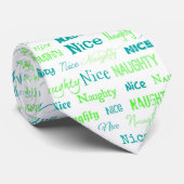 Kerstfeestdag Naughty of Nice Gezegde Stropdas (Opgerold)