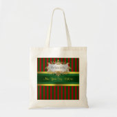 Kerstfeestdag Noite Suite Red Grn Gold Tote Bag (Voorkant)