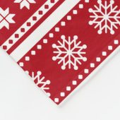 Kerstfeestdag Nordic Pattern Cozy Fleece Deken (Hoek)
