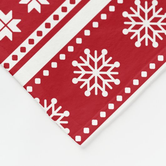 Kerstfeestdag Nordic Pattern Cozy Fleece Deken (Hoek)