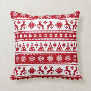 Kerstfeestdag Nordic Pattern Cozy Kussen