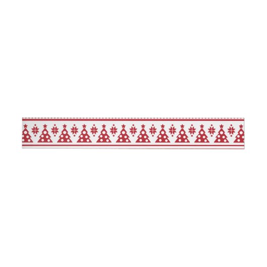 Kerstfeestdag Nordic Pattern Cozy Omwikkelbaar Adreslabel (Individueel)