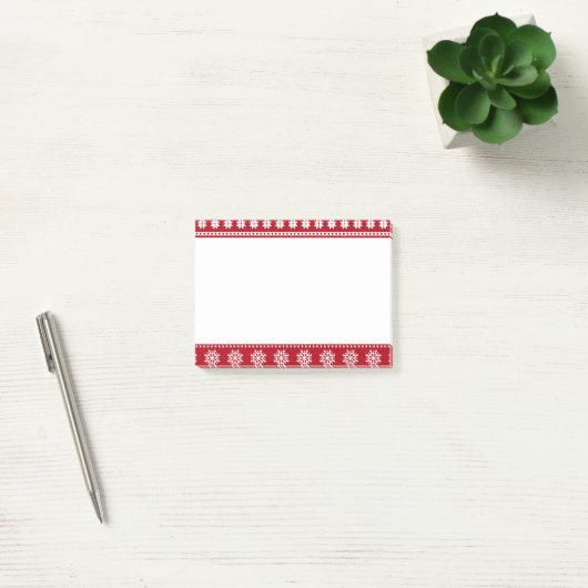 Kerstfeestdag Nordic Pattern Cozy Post-it® Notes (Kantoor)