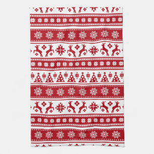 Kerstfeestdag Nordic Pattern Cozy Theedoek