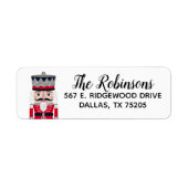 kerstfeestdag Nutcracker Return Address Label (Voorkant)