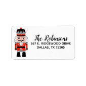 kerstfeestdag Nutcracker Return Address Label (Voorkant)