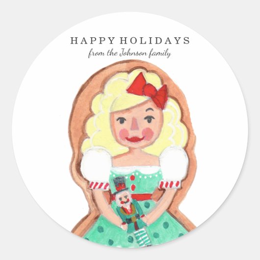 kerstfeestdag Nutkraker Clara | STICKER (Voorkant)