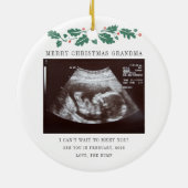 Kerstfeestdag oma Keepomwille Ultrasound Keramisch Ornament (Achterkant)
