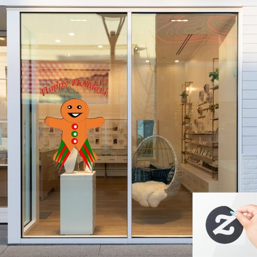 kerstfeestdag op maat raamsticker (Winkelraam)