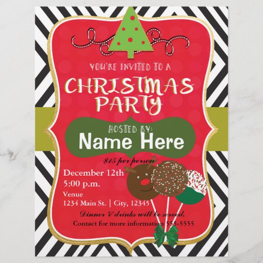 kerstfeestdag Poster voor feestdag Flyer (Voorkant)