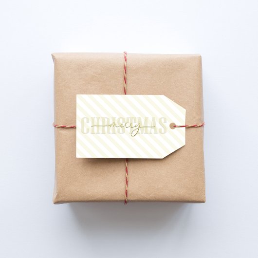 Kerstfeestdag prettig kerstfeest modern script cadeaulabel