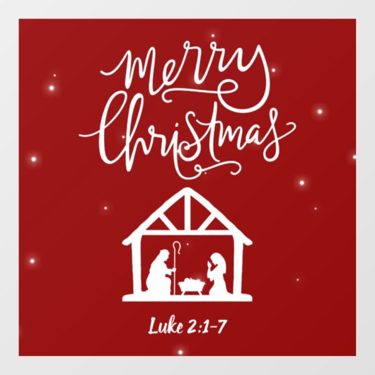 kerstfeestdag raamsticker (Vel)