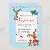 Kerstfeestdag, rendierlijk Rudolph Kaart (Voorkant / Achterkant)