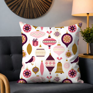 Kerstfeestdag Retro Decorations Bauble Buitenkussen