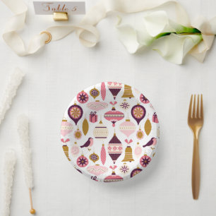 Kerstfeestdag  Retro Decorations Bauble Papieren Kommen