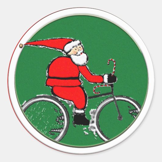 Kerstfeestdag Ronde Sticker (Voorkant)