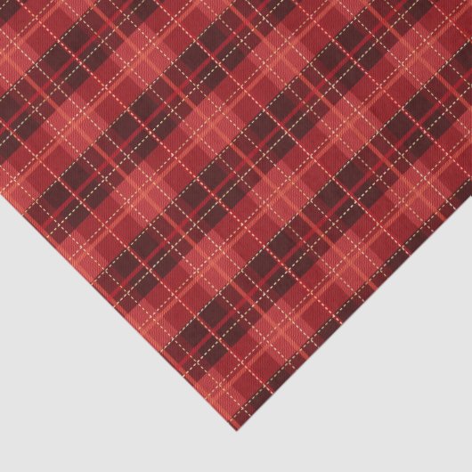 Kerstfeestdag Rood en Zwarte Pset Tissuepapier (Detail)