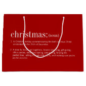 Kerstfeestdag rood groot cadeauzakje (Voorkant)