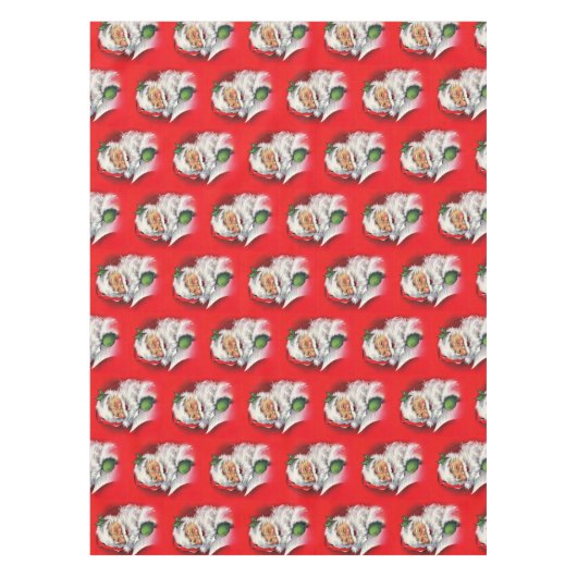 kerstfeestdag rood tafelkleed (Voorkant)