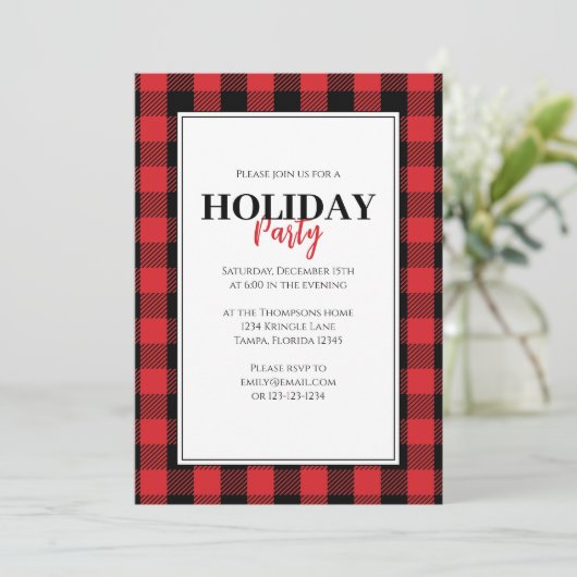 Kerstfeestdag Rustic Buffalo Pset Kaart (Staand voorkant)