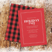 Kerstfeestdag Rustic Red Buffalo Pset Kaart