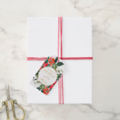 Kerstfeestdag seizoen Floral Holly Wreate Cadeaulabel (Met Touw)