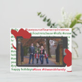 Kerstfeestdag Selfie-kerstkaart Feestdagenkaart (Staand voorkant)