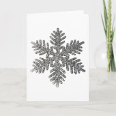 kerstfeestdag Silver Snowflake Star-ontwerp Feestdagen Kaart (Voorkant)