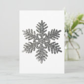 kerstfeestdag Silver Snowflake Star-ontwerp Feestdagenkaart (Staand voorkant)