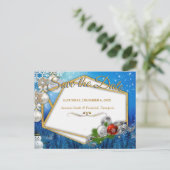 Kerstfeestdag Sla de datum op Aankondigingskaart (Staand voorkant)