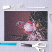 Kerstfeestdag sneeuw Glitter Rustic Gnome Tissuepapier (Craft)