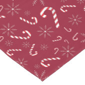 kerstfeestdag snoepriet Snowflakes Rood wit Medium Tafelloper (Hoek)