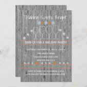 Kerstfeestdag: Snowflake Kaart (Voorkant / Achterkant)