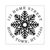 Kerstfeestdag Snowflake Return-adres Rubberstempel (Afrduk)