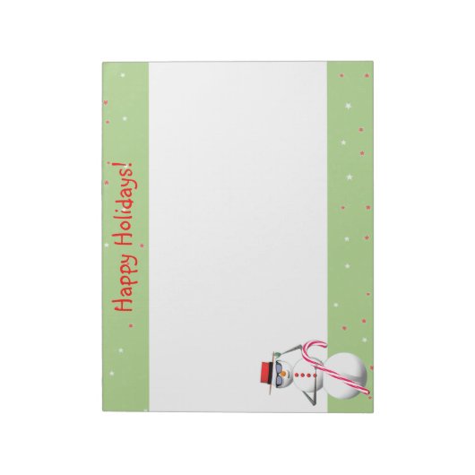 Kerstfeestdag Snowman Notitieblok (Gedraaid)