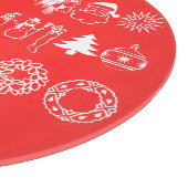 kerstfeestdag Snowman Santa Claus Snijplank (Hoek)