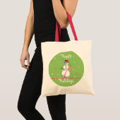Kerstfeestdag Snowman Tote Bag (Voorkant (product))