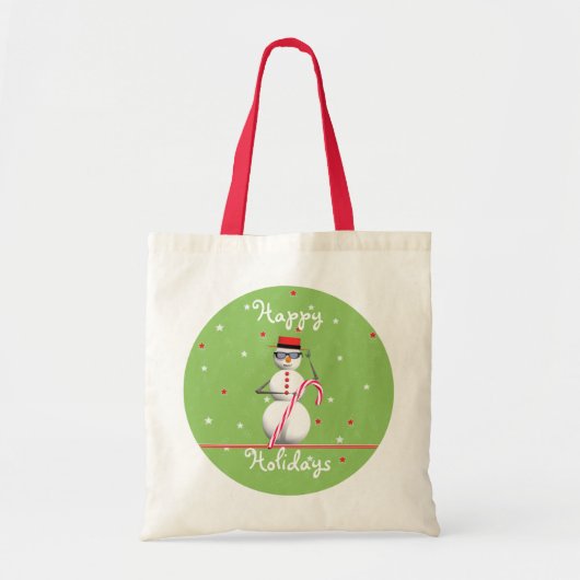Kerstfeestdag Snowman Tote Bag (Voorkant)