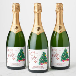 Kerstfeestdag Sparkling Wijnetiket