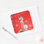  kerstfeestdag sticker (Envelop)