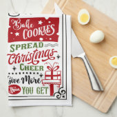 kerstfeestdag theedoek (Quarter Fold)