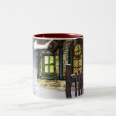 Kerstfeestdag Tweekleurige Koffiemok (Center)