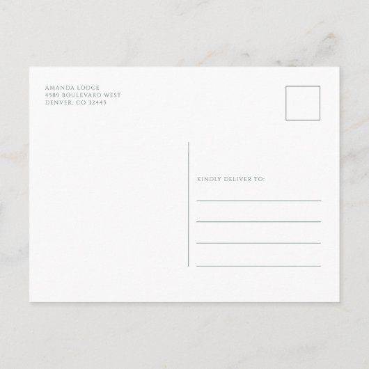 Kerstfeestdag Uitnodiging Briefkaart (Achterkant)